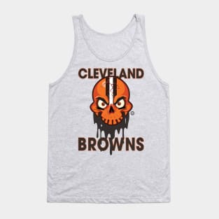 Cleveland Browns SkullyDawg - We bleed Orange & Brown Tank Top